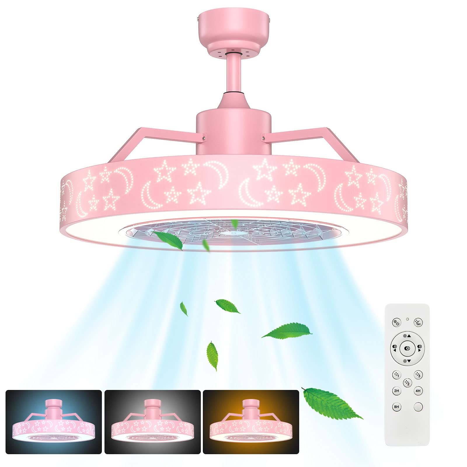 Tangkula 23Inch Ceiling Fan with Lights, Round LED Ceiling Lighting Fa –  tangkula