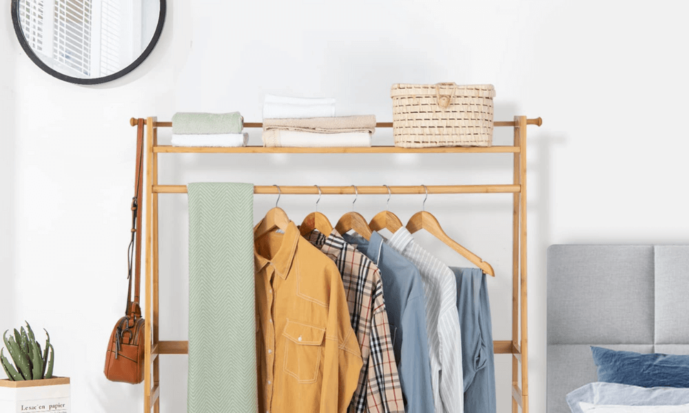 Coat Rack Stand | Rolling Garment Rack | Entryway Benches - Tangkula