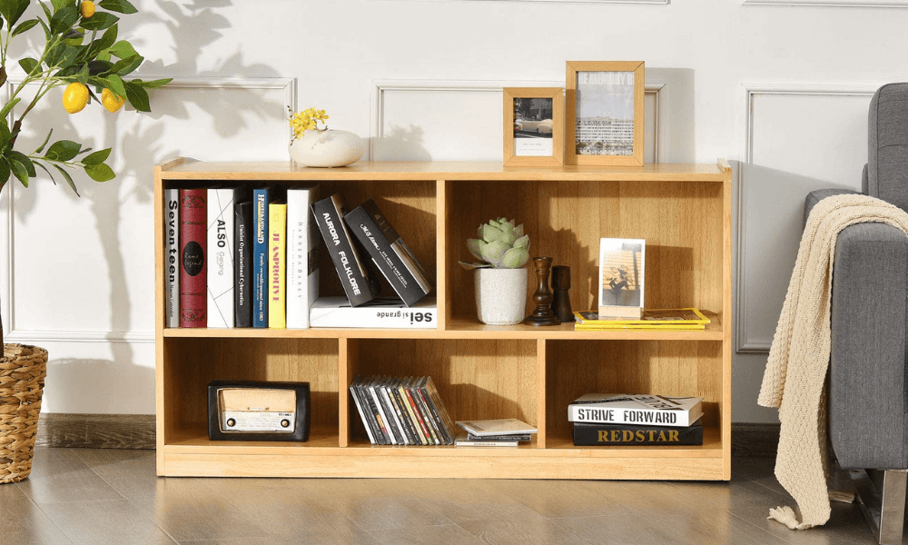Garage Storage | Bamboo Ladder | Wood Bookcase - Tangkula