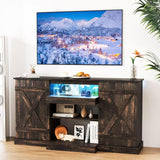 Tangkula 58”L Farmhouse TV Stand for TV up to 65 Inch