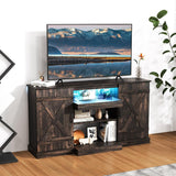 Tangkula 58”L Farmhouse TV Stand for TV up to 65 Inch