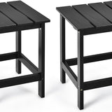 Tangkula Square Outdoor Side Table, Adirondack Table, Outdoor Indoor Chairside End Tables