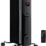 Tangkula Oil Filled Radiator Heater, 1500W Electric Radiant Heater with Remote, LED Display