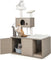 Cat Tree with Litter Box Enclosure - Tangkula