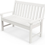 Tangkula 2-Person Outdoor Garden Park Bench, All-Weather HDPE Patio Loveseat Chair with Cozy Backrest