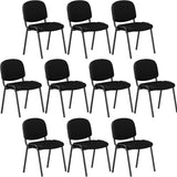 Tangkula Set of 5/10/15 Conference Room Chairs, Stackable Reception Guest Chair with Waterfall Seat