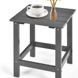 Tangkula Square Outdoor Side Table, Adirondack Table, Outdoor Indoor Chairside End Tables