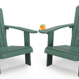 Tangkula Oversized Adirondack Chair, Patio Lounge Chairs w/Adjustable Cup Holder