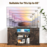 Tangkula 58”L Farmhouse TV Stand for TV up to 65 Inch