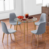 Tangkula 5-Piece Dining Table Set for 4, Kitchen Table Set with PET Seat