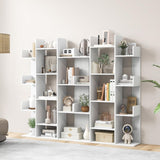 Tangkula Freestanding Tree Bookshelf, Corner Storage Organizer with 13 Open Shelves