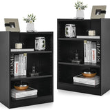 Tangkula 3 Tier Bookcase, Floor Standing Open Bookshelf with 18-Position Adjustable Shelves