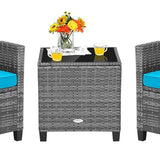 Tangkula 3 Pieces Patio Furniture Set