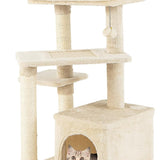 Tangkula Cat Tree for Indoor Cats, 33.5 inch Multi-Level Cat Tower W/Scratching Posts