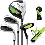 Tangkula Kids Golf Club Set Right Hand, Junior Complete Golf Club Set with 300CC #1 Driver & #7/#S Irons & Putter