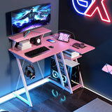 Tangkula L Shaped Gaming Desk with Power Outlets, Small Gaming Computer Desk 39inch with Storage Shelf