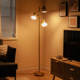 Tangkula 3-Light Floor Lamp, 64" Mid Century Modern 3 Light Tree