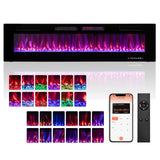 Tangkula Electric Fireplace Inserts, with Remote Control, Touch Screen and WiFi App, 72"/ 60"/50"/42"