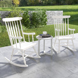 Tangkula Patio Rocking Chair Solid Wood, Outdoor Porch Rocker Chair, Ideal for Garden, Backyard & Balcony