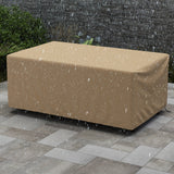 Tangkula Patio Loveseat Cover, 2-Seater Waterproof Outdoor Deep Sofa Cover with Padded Handle & Click-Close Straps