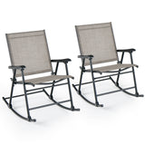 Tangkula Folding Rocking Chair Set of 2