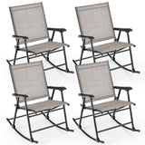 Tangkula Folding Rocking Chair Set of 2