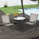 Tangkula Folding Rocking Chair Set of 2