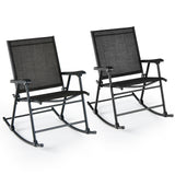 Tangkula Folding Rocking Chair Set of 2