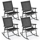 Tangkula Folding Rocking Chair Set of 2