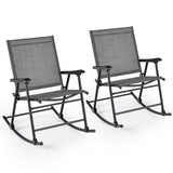 Tangkula Folding Rocking Chair Set of 2