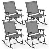 Tangkula Folding Rocking Chair Set of 2