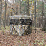 Tangkula 2-3 Person Pop up Ground Blind, Portable Hunting Blind with 360 Degree Mesh Windows