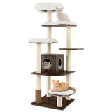 Tangkula Tall Cat Tree, 69-Inch Modern Cat Tower with Sisal Rope Scratching Posts