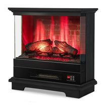 27 Inches Electric Fireplace Heater, Black - Tangkula