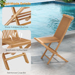  2 Piece Patio Folding Chair - Tangkula