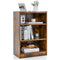 3 Tier Bookcase, Floor Standing Open Bookshelf with 18-Position Adjustable Shelves - Tangkula