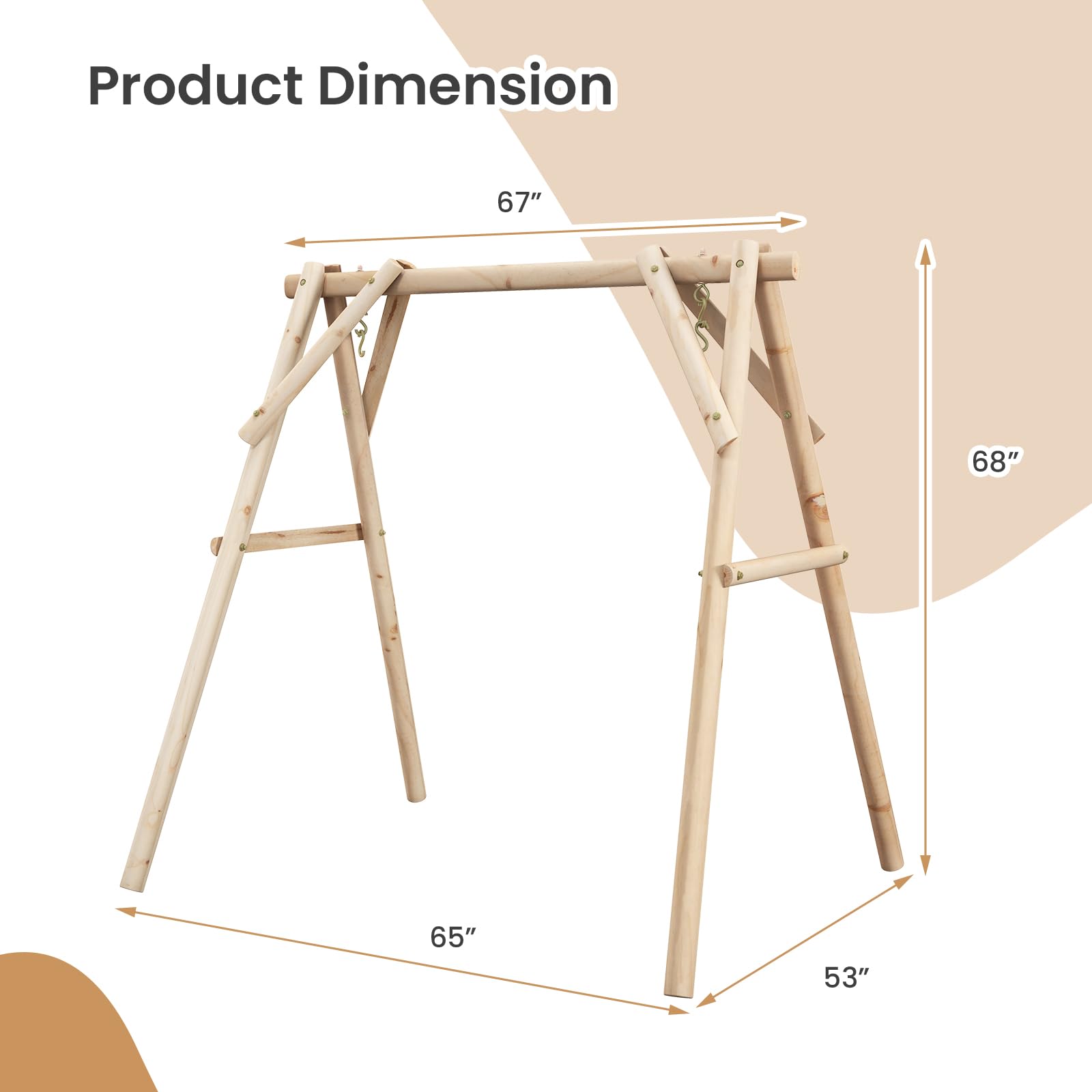 770lbs Porch Swing Frame - Tangkula