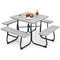 8 Person Picnic Table, Grey - Tangkula