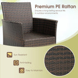 Patiojoy Outdoor PE Weather Resistant Heavy Duty Wicker Chairs - Tangkula