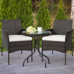 Patiojoy Outdoor PE Weather Resistant Heavy Duty Wicker Chairs - Tangkula