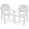 Set of 2 Cast Aluminum Patio Dining Chairs - Tangkula