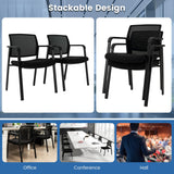 Tangkula Conference Room Chairs, Stackable Office Guest Chairs