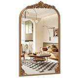 Tangkula Antiqued Gold Wall Mirror(30"L x 20"W)