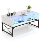 Tangkula LED Coffee Table