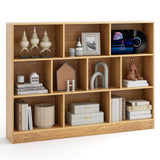 Tangkula 10-Cube Bookshelf, 55”L Floor Bookcase with 2 Anti-Tipping Kits