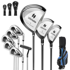 Tangkula 10 Pieces Men's Complete Golf Clubs Package Set Right Hand