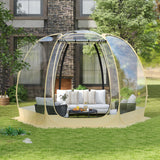 Tangkula Pop Up Bubble Tent, 11x11 Ft Oversize Outdoor Dome Tent for 6-10 People with 12 Stakes