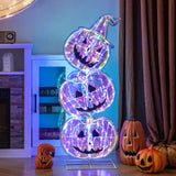 Tangkula 3.4 FT Halloween Lighted Stacked Pumpkins