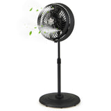 Outdoor Misting Fan, 16-Inch Oscillating Pedestal Fan with Adjustable Height