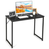 Tangkula Computer Laptop Desk, Heavy Duty Metal Frame Writing Desk